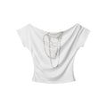 Chain Drape | Asymmetrical Shoulder Tee