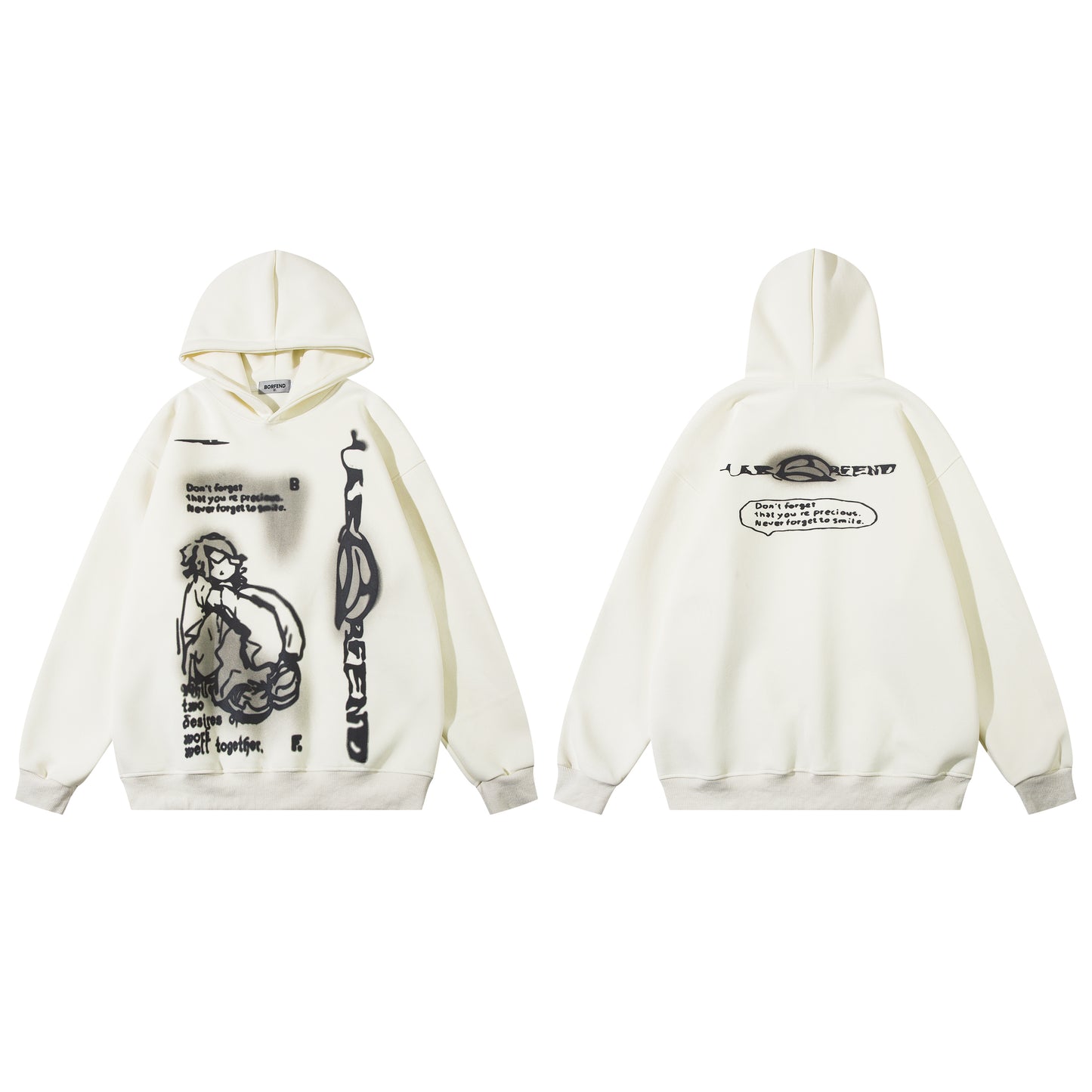 Anime Print | Oversized Hoodie - Santo 
