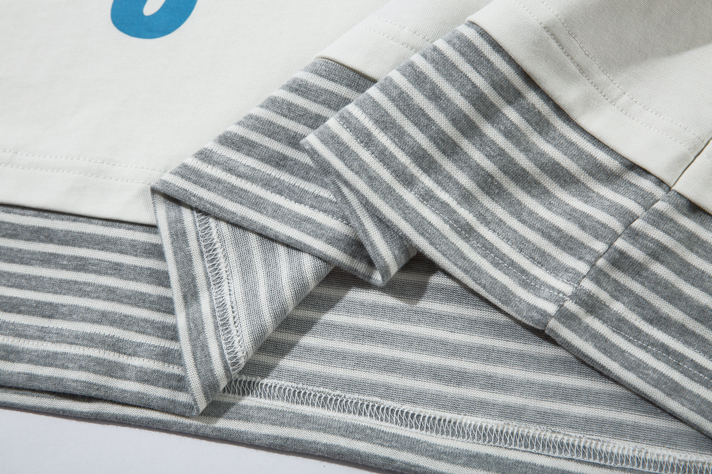 Punk Letters Patchwork | Stripe Sweatshirt - Santo 