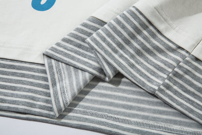 Punk Letters Patchwork | Stripe Sweatshirt - Santo 