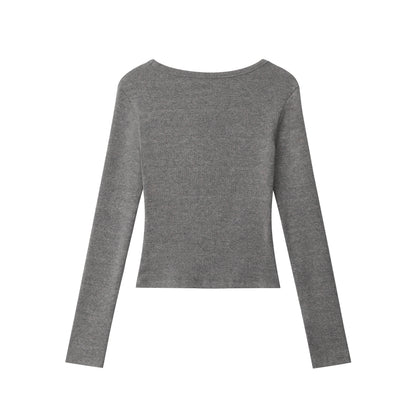 STUDDED SCRIPT | Graphic Scoop-Neck Set