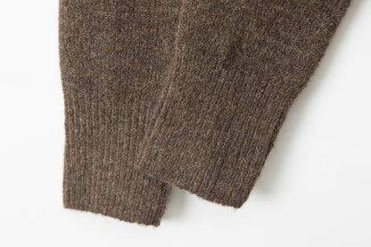 Center Cross | Grunge Wool Zip-Up Sweater