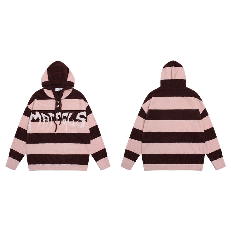 Madtails | Bold Striped Graphic Hoodie