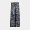 Patchwork vieilli | Pantalon cargo camouflage