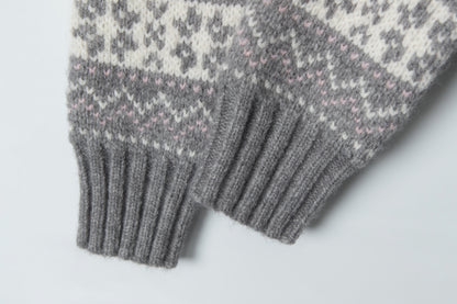 Kitten Knit | Fair Isle Cropped Sweater - Santo 