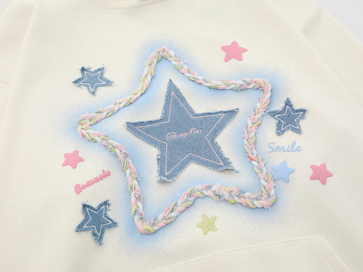 Celestial Hue | Y2K Inspired Oversized Graphic Hoodie - Santo 