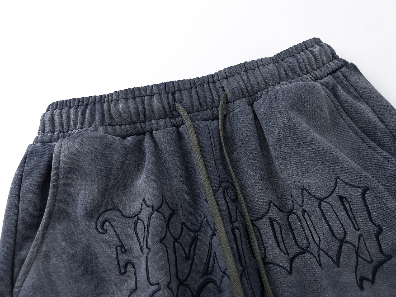 Shadow Craft | Gothic Embroidered Vintage Suede Shorts