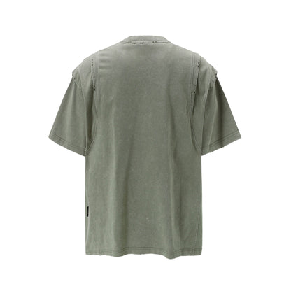 Layered Stitching | Washed T-Shirt - Santo 