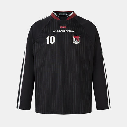 Athletic Stripe Embroidery | Racing Sweatshirt - Santo 