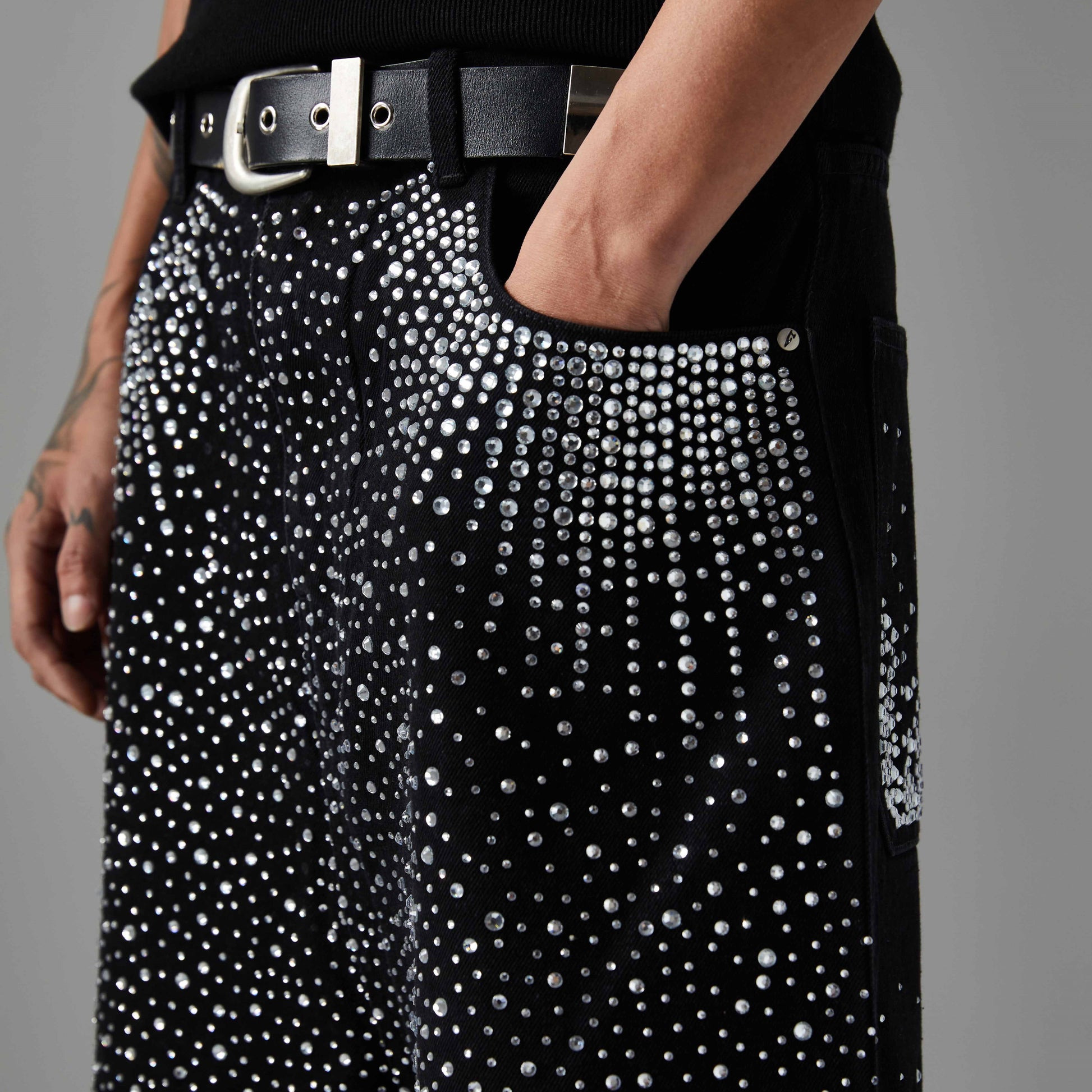 Rhinestone | Denim Shorts - Santo 