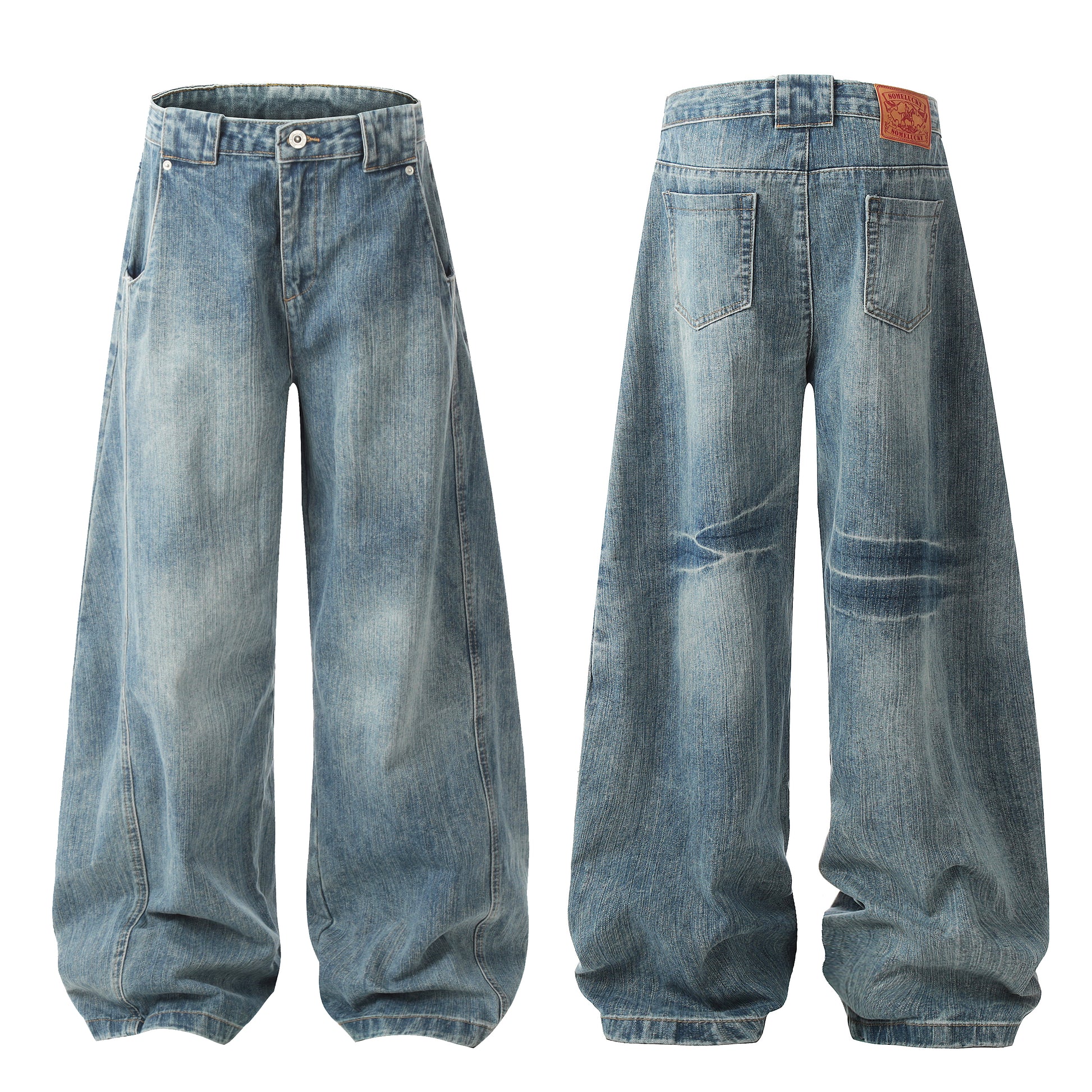 Washed Wide Leg | Vintage Denim Jeans - Santo 