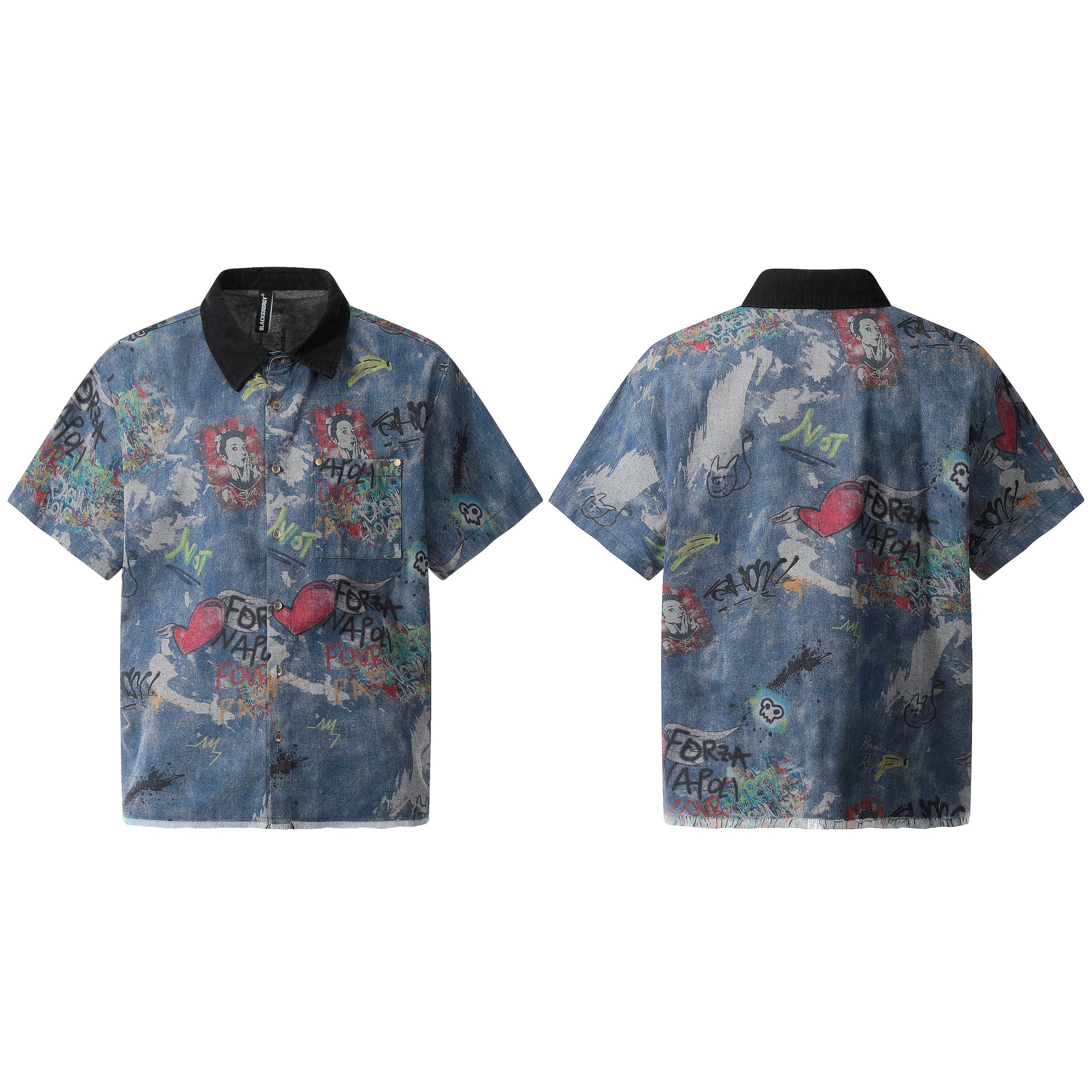 Vintage Graffiti | Denim Shirt - Santo 