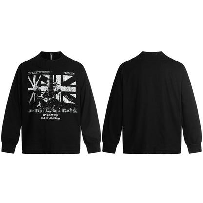 Punk Flag Art | Button Sweatshirt - Santo 