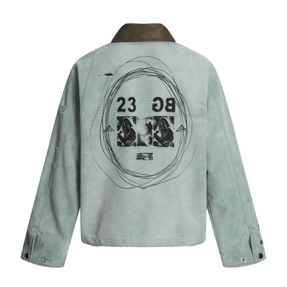 Retro Sketch Print | Detroit Jacket - Santo 