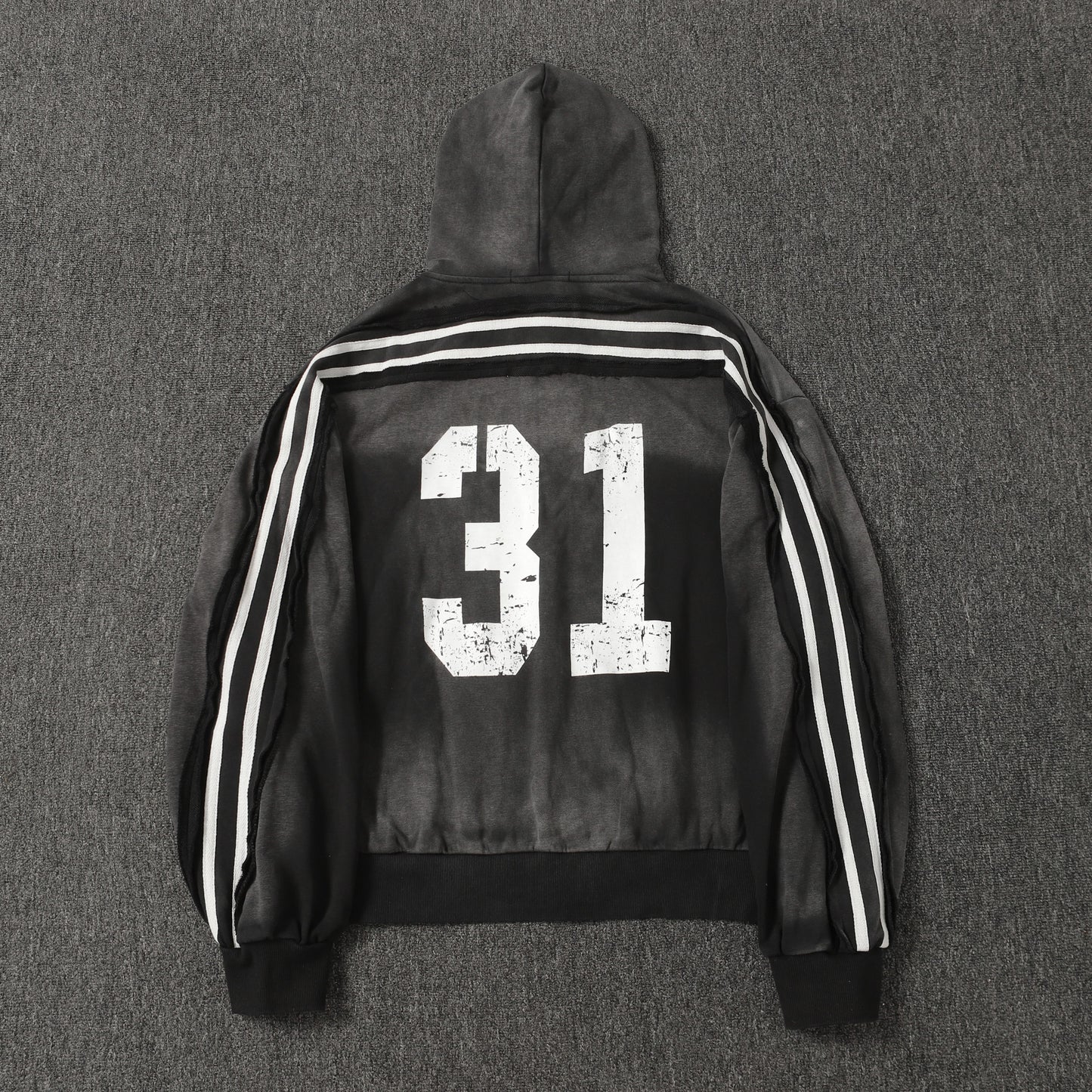 Vintage Sport Stripe | Zip Up Hoodie - Santo 