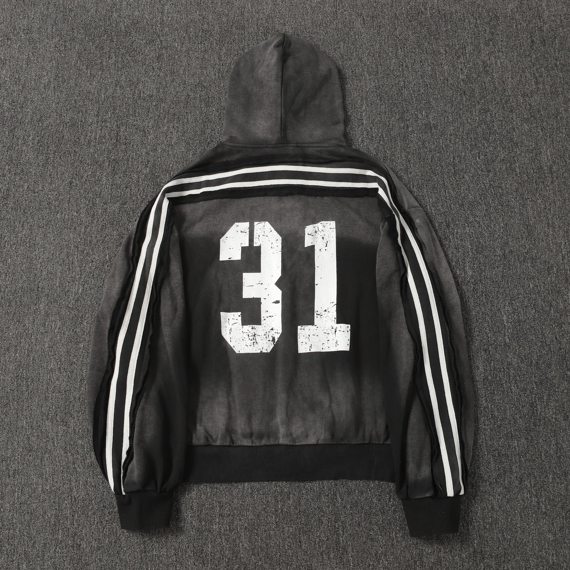 Vintage Sport Stripe | Zip Up Hoodie - Santo 