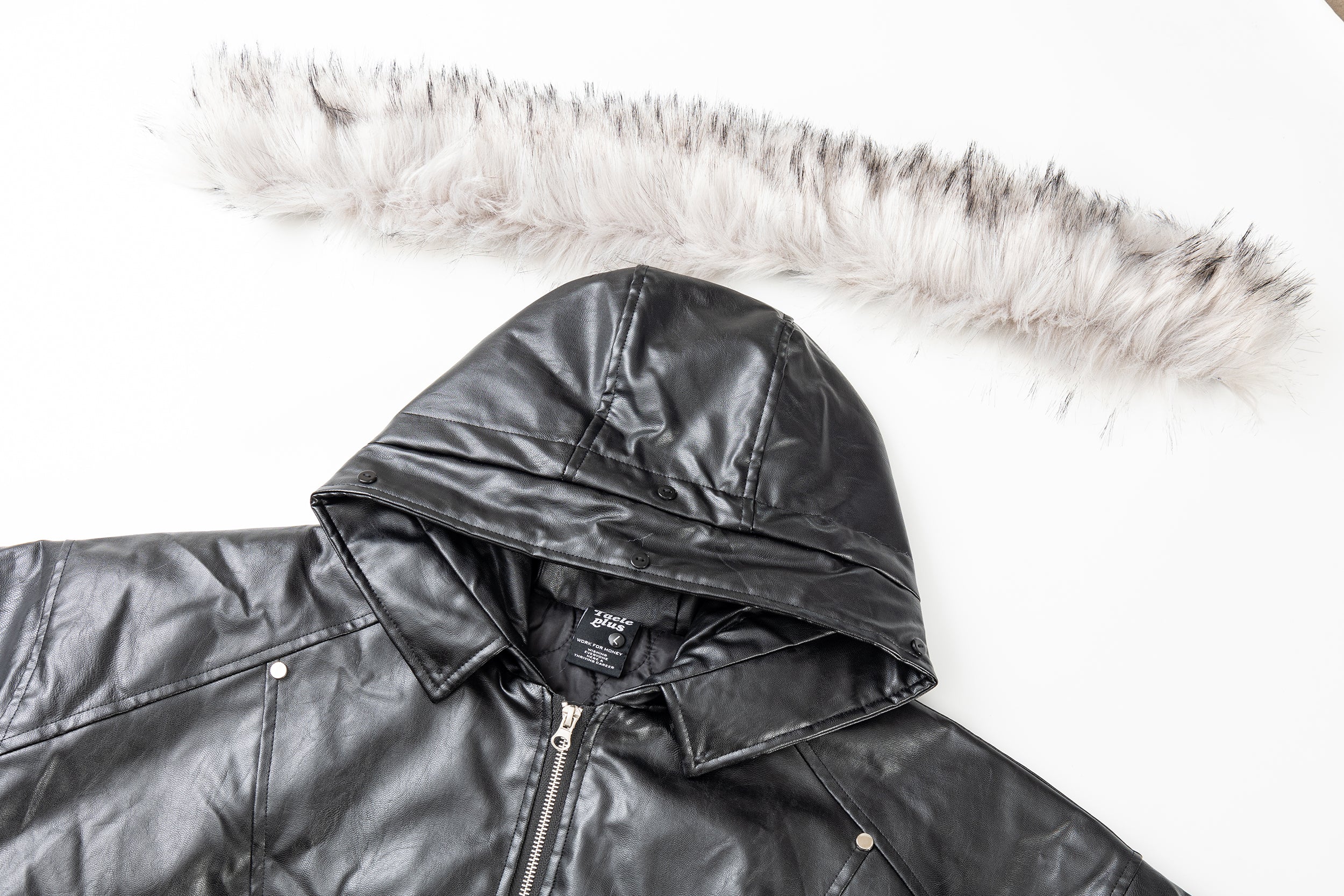 Moto Style | Faux Fur PU Jacket
