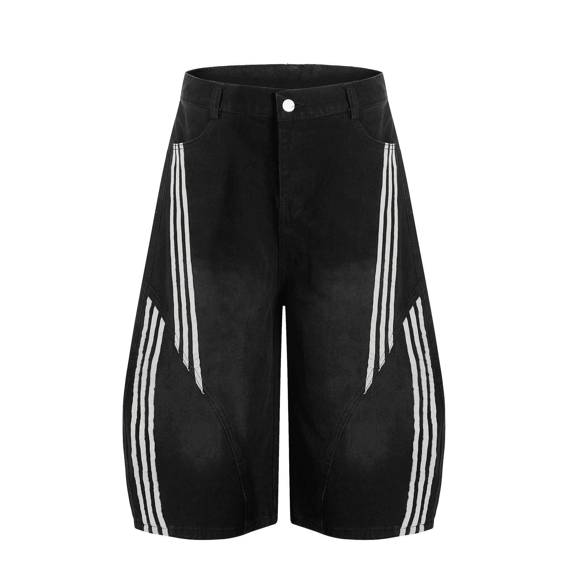 Vintage Stripe | Washed Denim Shorts - Santo 