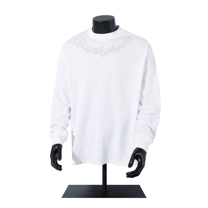 Pearl Letter | Long Sleeve T-Shirt - Santo 
