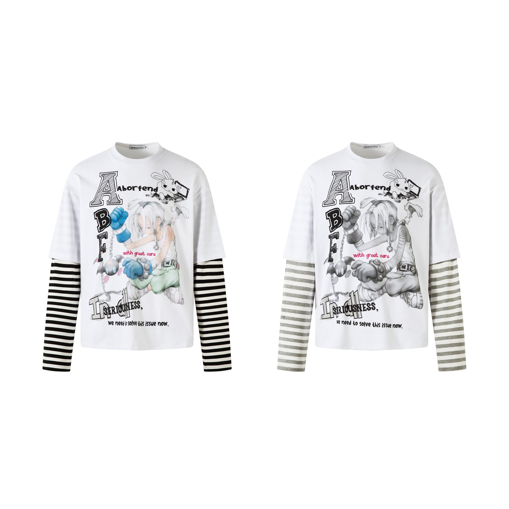 Street Anime Cartoon | Stripe Sweatshirt - Santo 