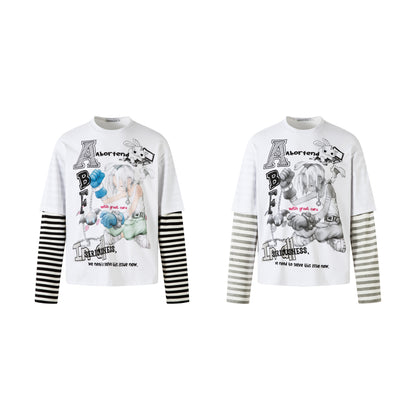 Street Anime Cartoon | Stripe Sweatshirt - Santo 