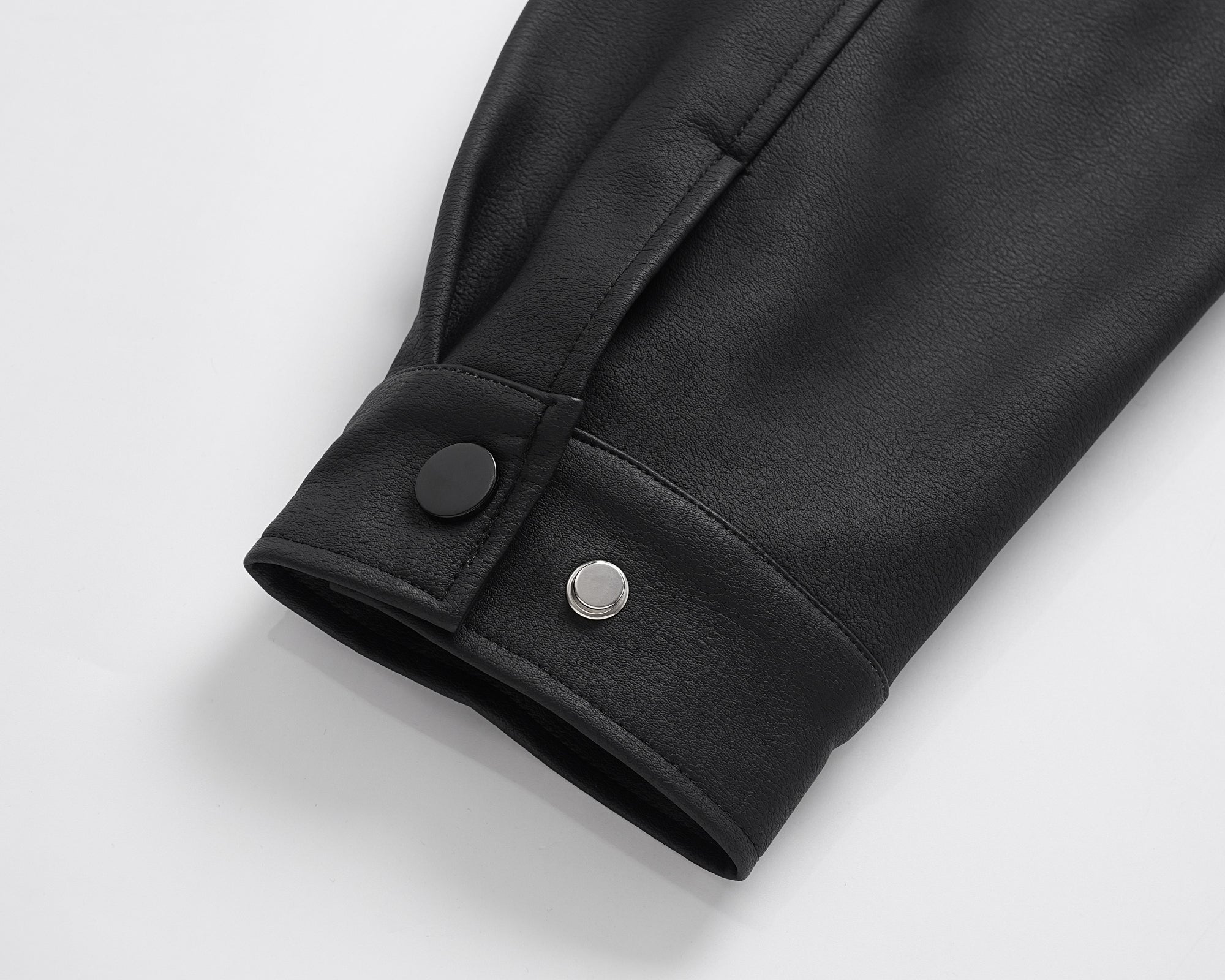 Black Essential | Faux Leather Jacket