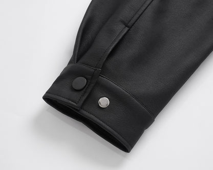 Black Essential | Faux Leather Jacket - Santo 