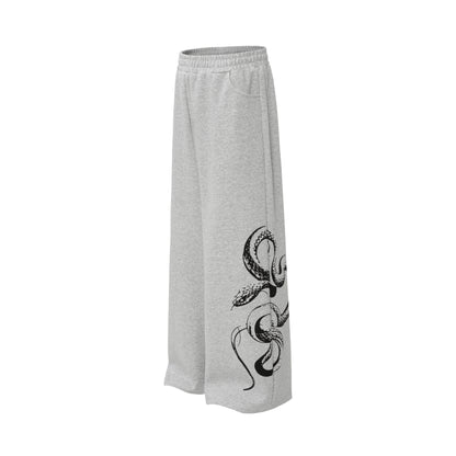 Snake Print | Baggy Sweatpants - Santo 