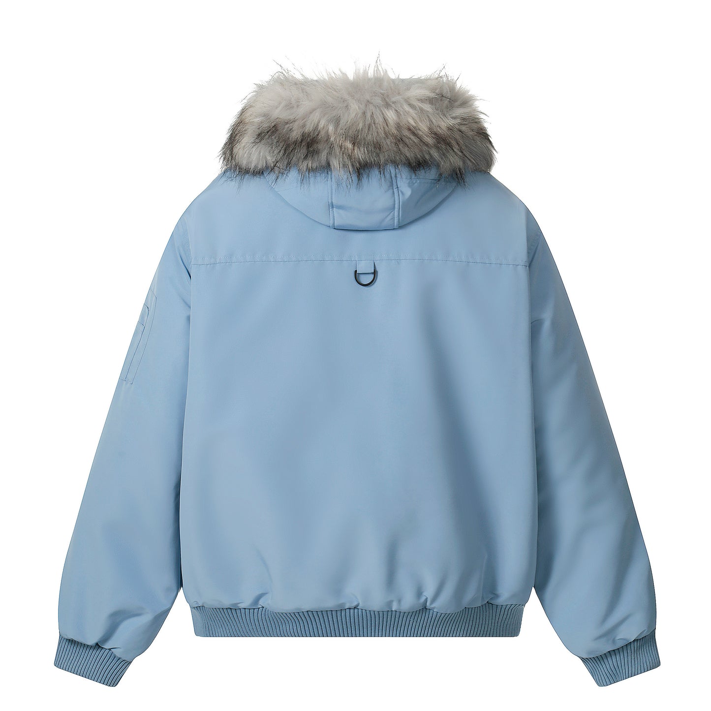 Fur-Trimmed Badge | Hooded Winter Puffer