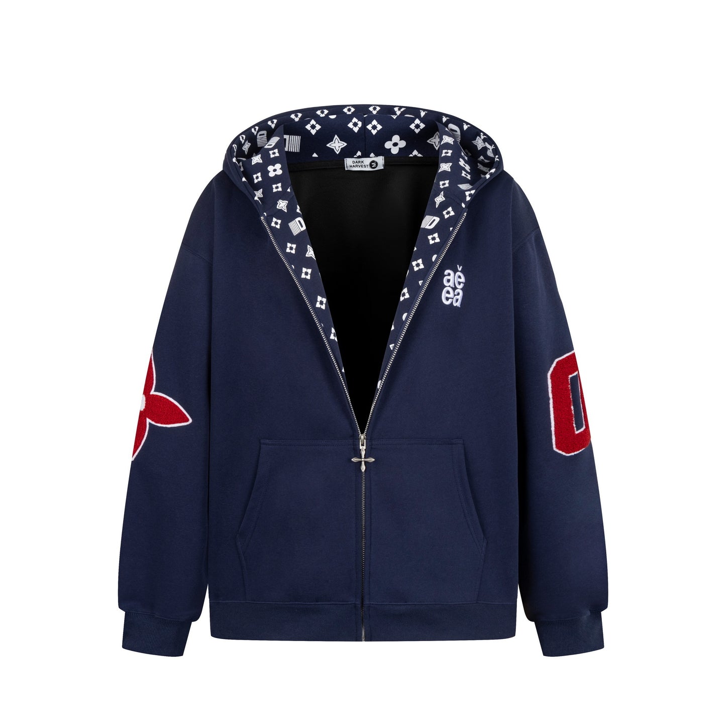 Varsity 08 | Graphic Zip-Up Hoodie