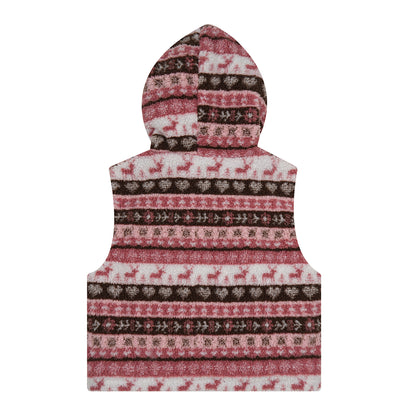 SnuggleWear | Sherpa Puffer Vest with Hood