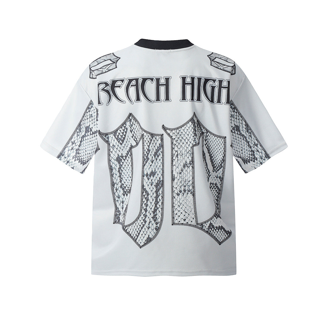 Jersey Style Snake Print T-Shirt