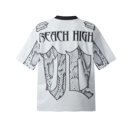 Jersey Style Snake Print T-Shirt