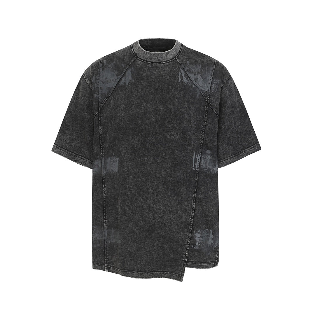 Vintage Washed Panel Seam Oversized T-Shirt - Santo 