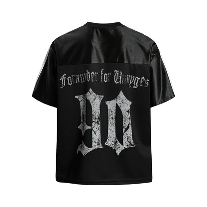 Gothic Chrome Mixed-Media Retro Jersey