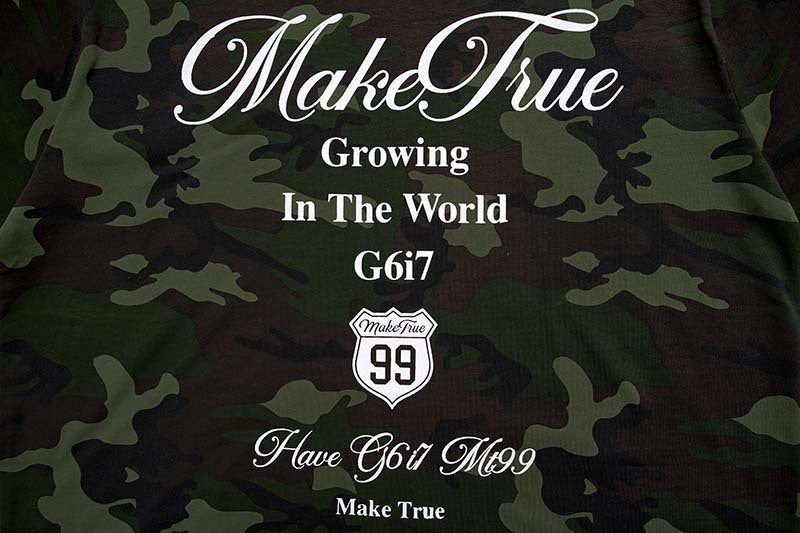 Camouflage Script Loose Graphic T-Shirt