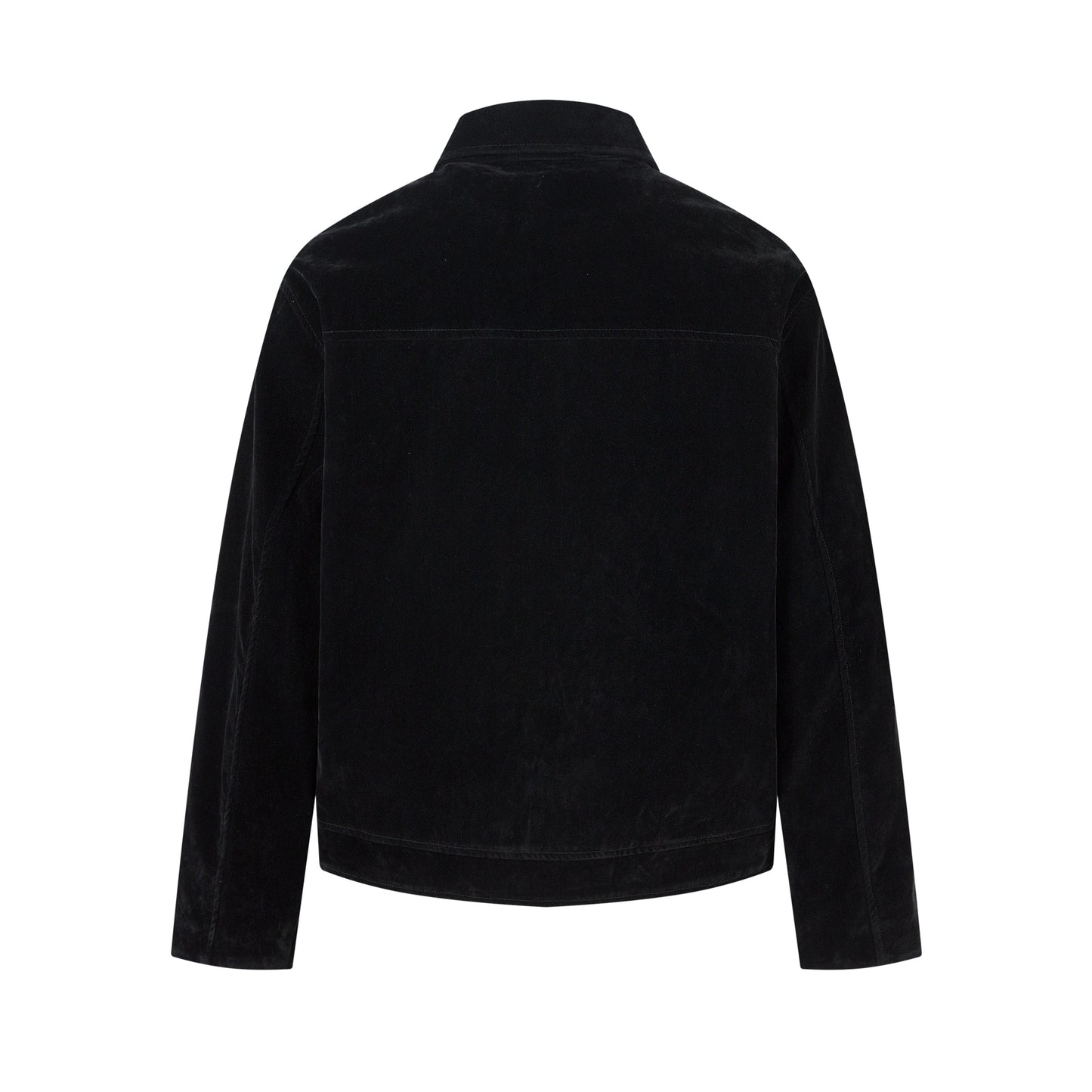 Retro Unique Metal Button Lapel Suede Bomber Jacket