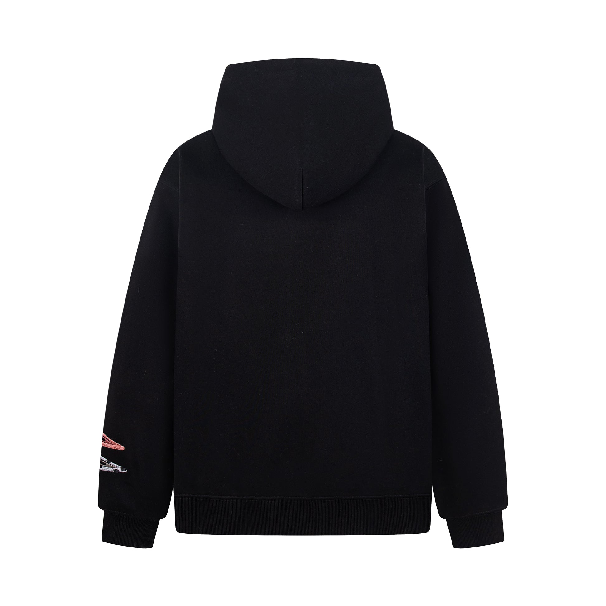 Detachable Hair Clip Decoration Zip Up Hoodie - Santo 