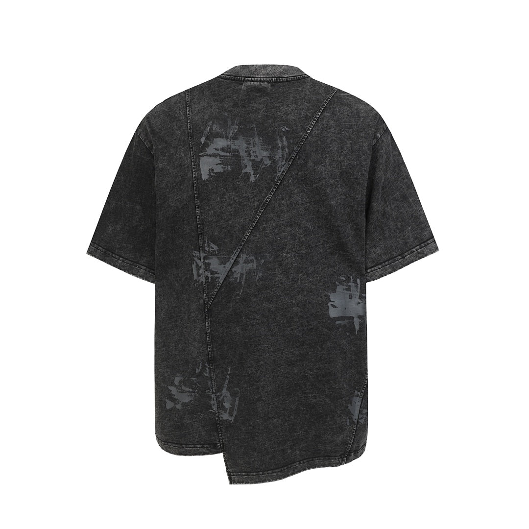 Vintage Washed Panel Seam Oversized T-Shirt - Santo 