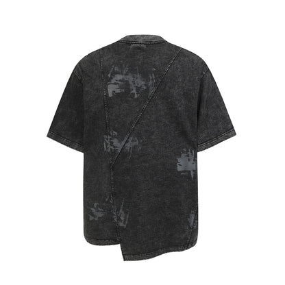 Vintage Washed Panel Seam Oversized T-Shirt - Santo 