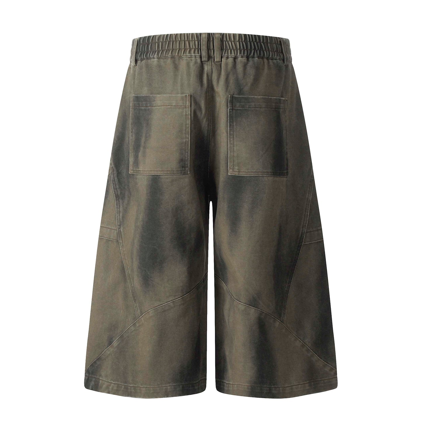 Washed Cargo | Wide-Leg Shorts - Santo 