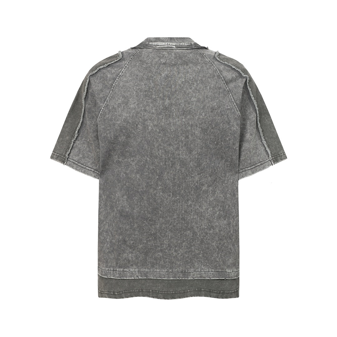 Exposed Seam Washed T Shirt