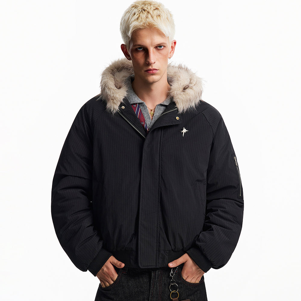 Star Rivets| Padded Bomber Jacket