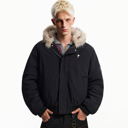 Star Rivets| Padded Bomber Jacket