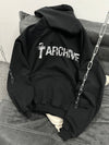 Distressed Washed Black | Archive Hoodie