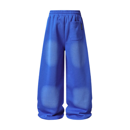 Spray Paint Star Print Distressed Sweatpants