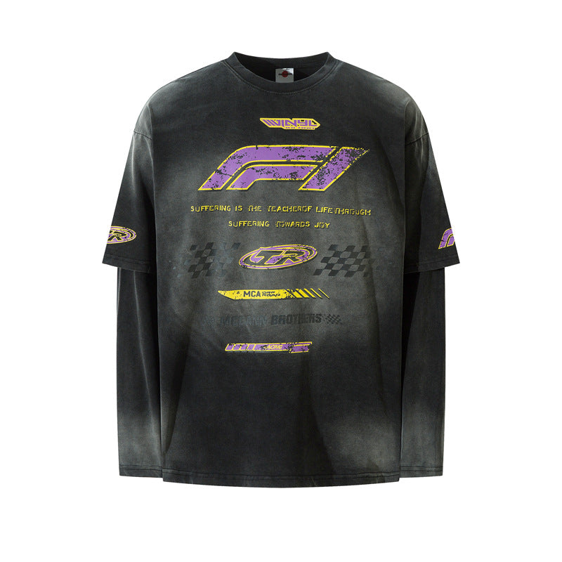 Racing Edge | Metallic Graphic Sweatshirt