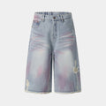Pink Spray | Washed Denim Shorts - Santo 