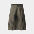 Washed Cargo | Wide-Leg Shorts - Santo 