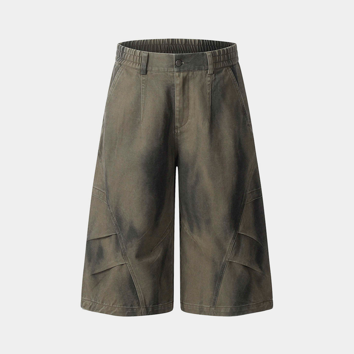 Washed Cargo | Wide-Leg Shorts - Santo 
